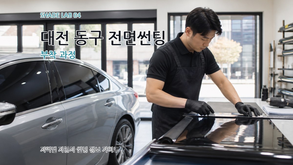 대전 동구 전면썬팅 부착 과정