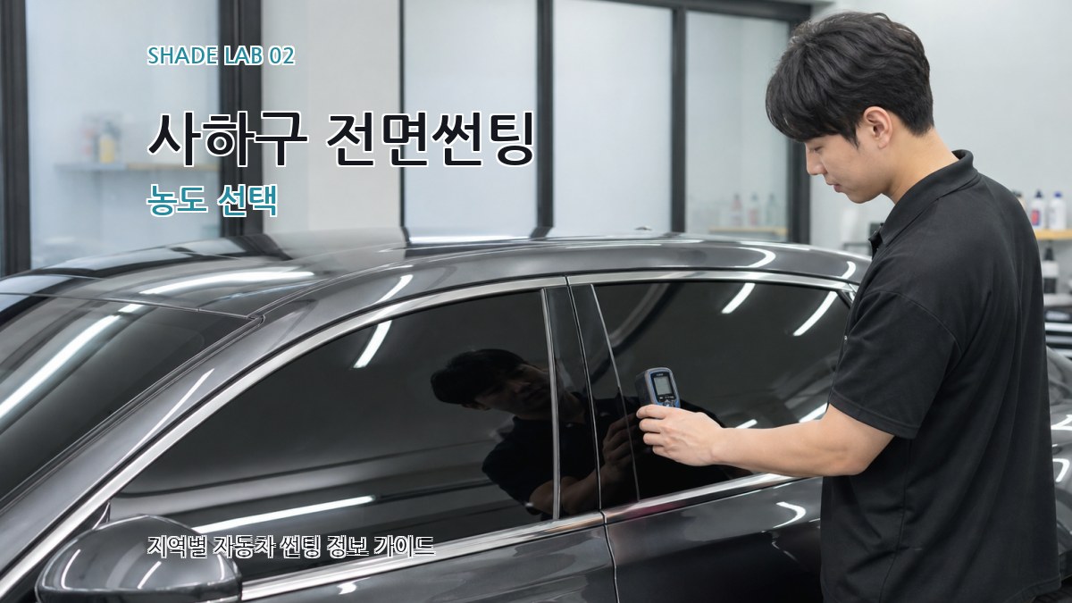 사하구 전면썬팅 농도 선택