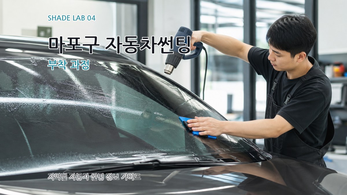 마포구 자동차썬팅 부착 과정