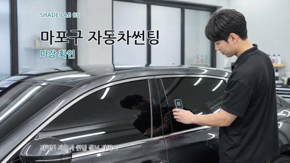 마포구 자동차썬팅 마감 확인