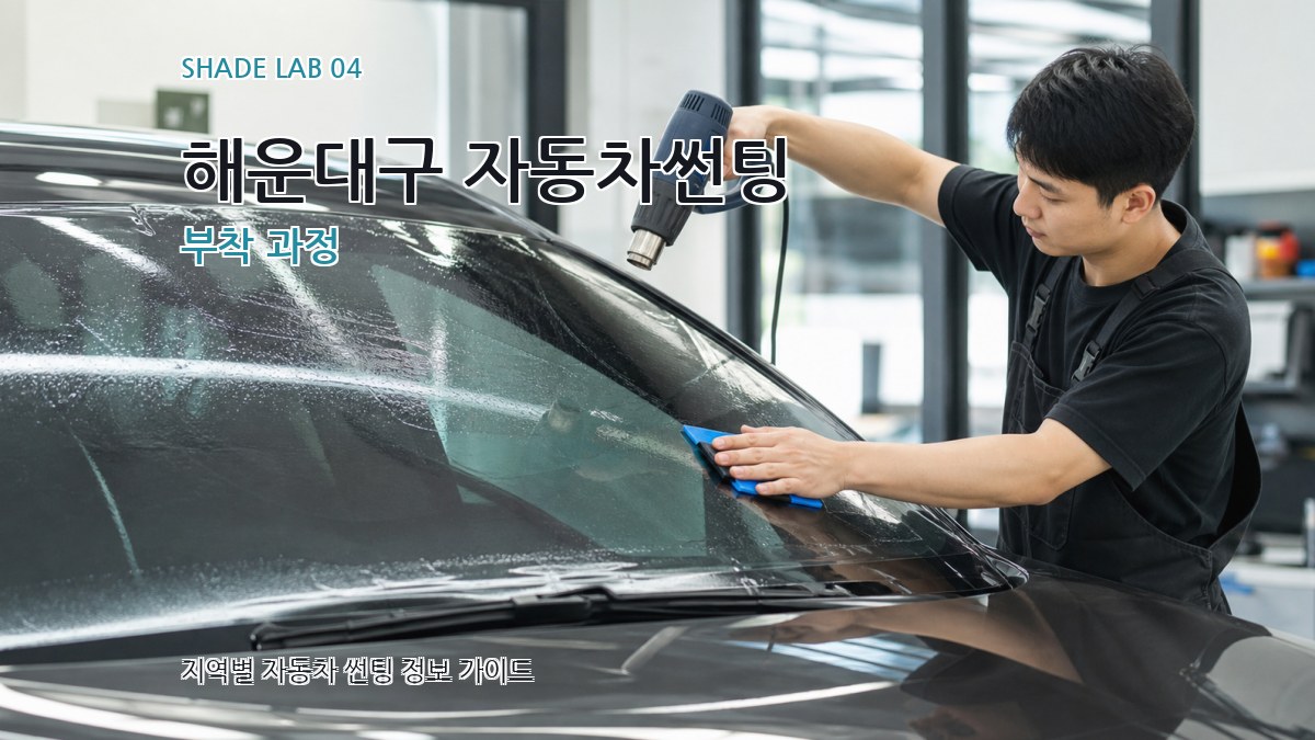 해운대구 자동차썬팅 부착 과정