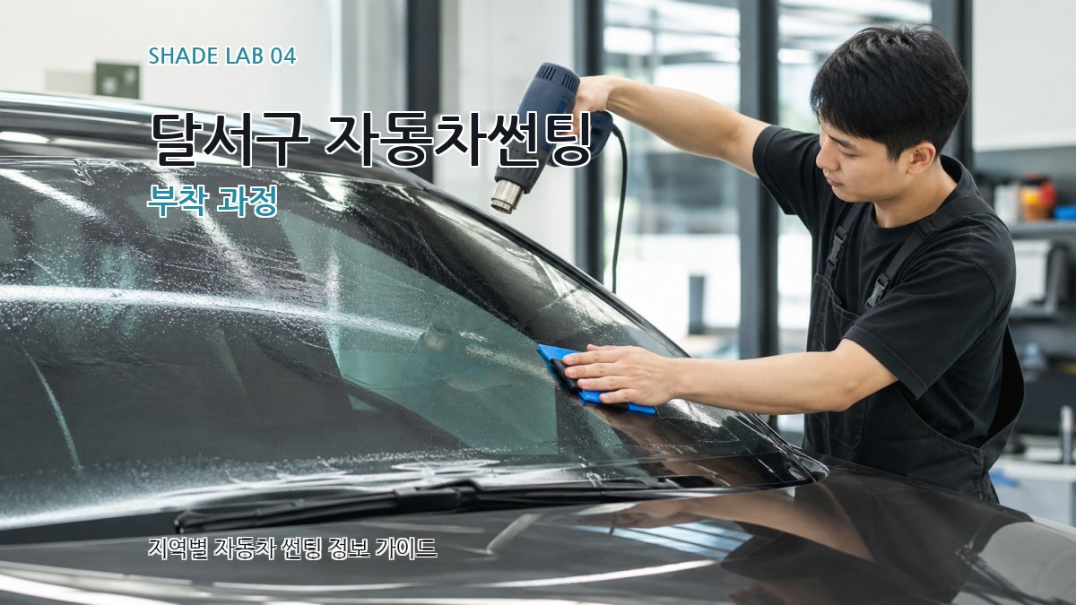달서구 자동차썬팅 부착 과정