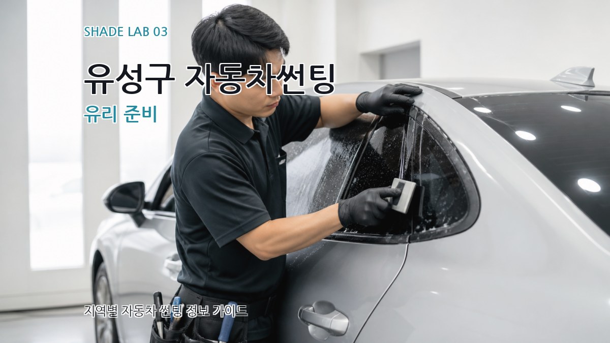 유성구 자동차썬팅 유리 준비