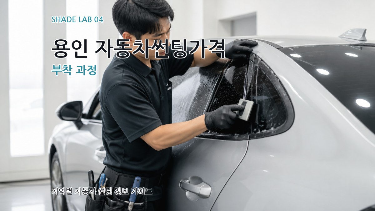 용인 자동차썬팅가격 부착 과정