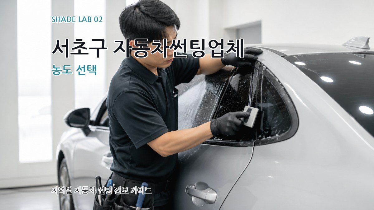 서초구 자동차썬팅업체 농도 선택