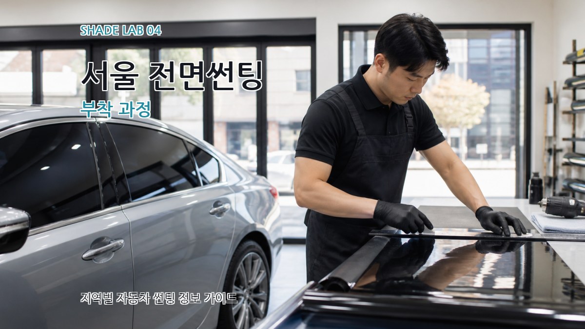 서울 전면썬팅 부착 과정