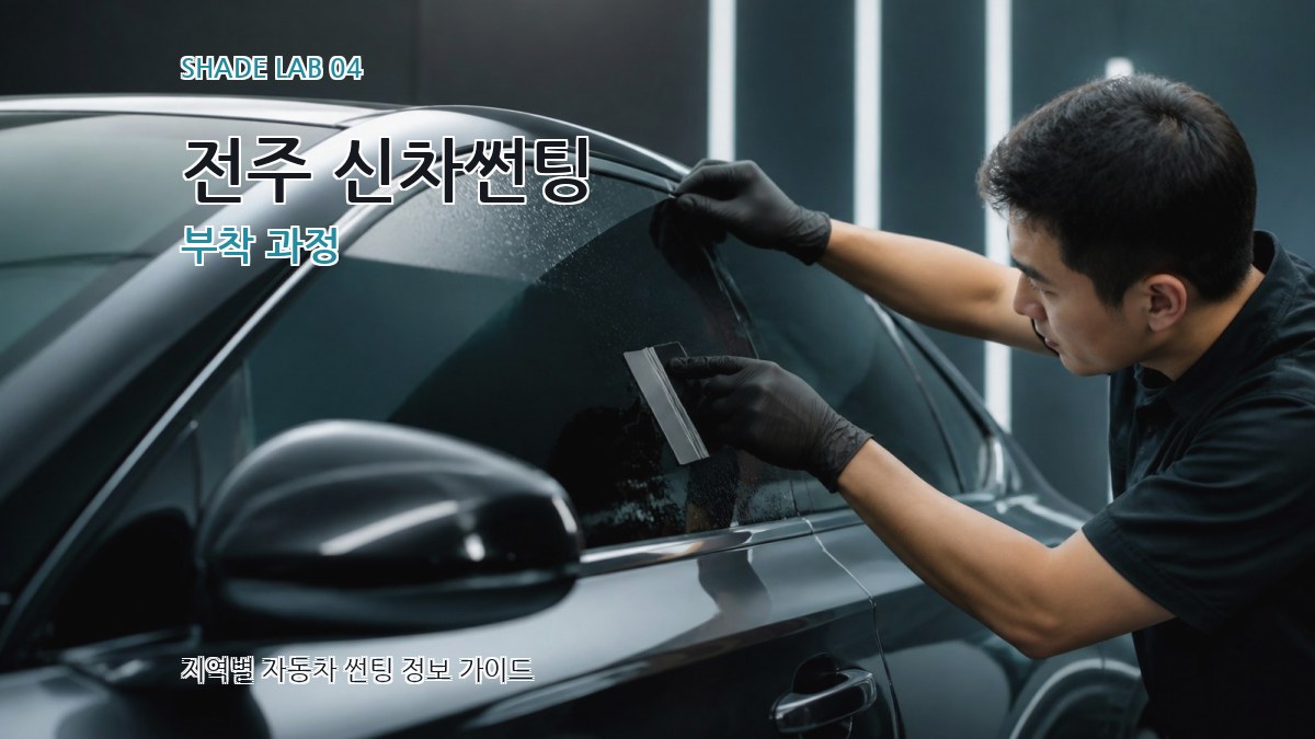 전주 신차썬팅 부착 과정