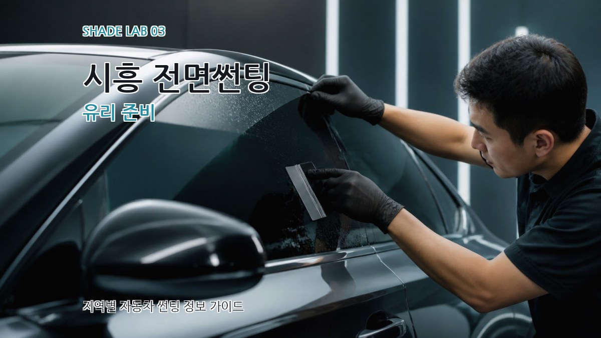 시흥 전면썬팅 유리 준비