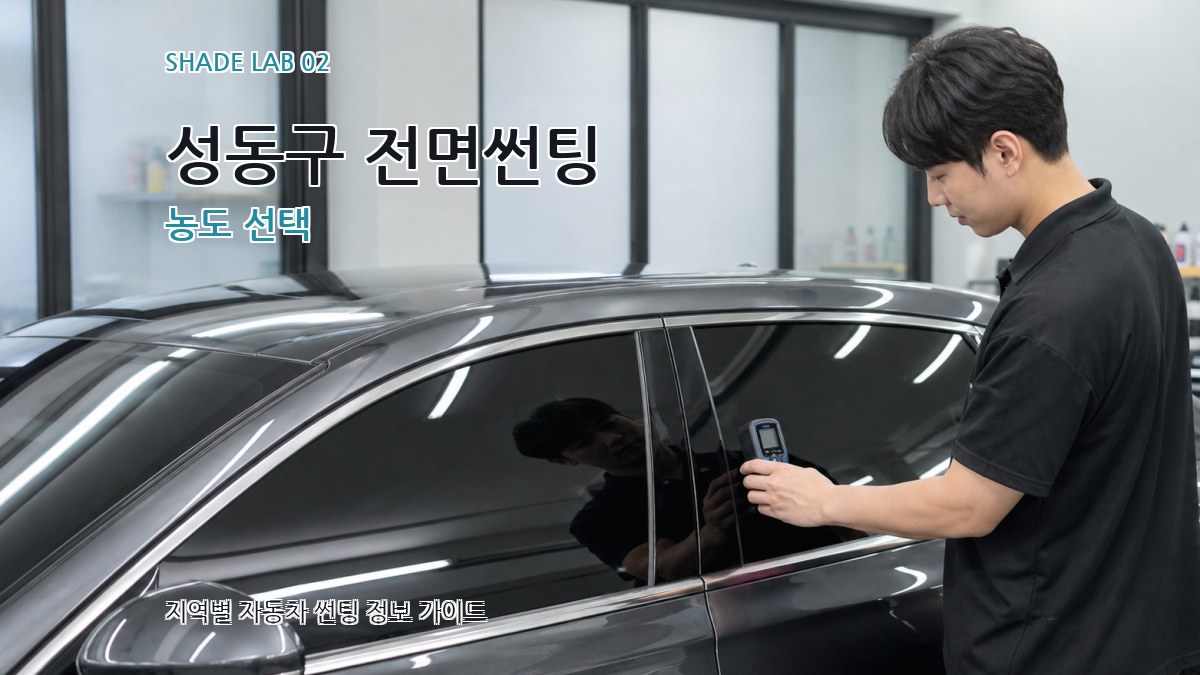 성동구 전면썬팅 농도 선택