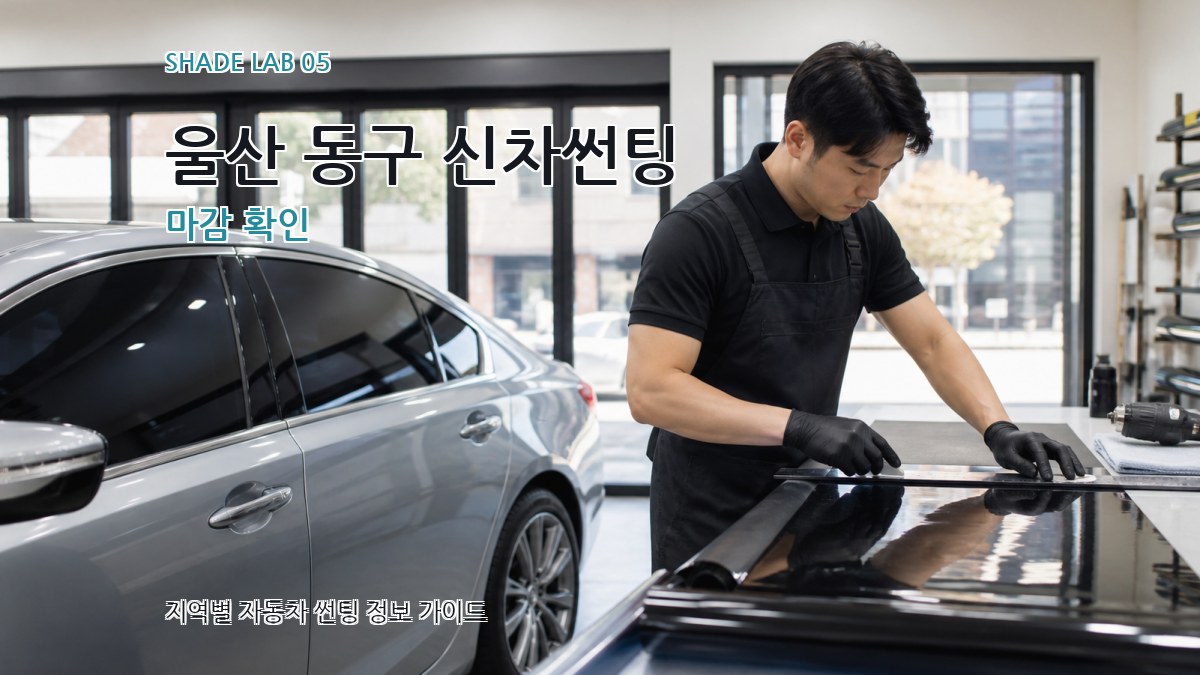 울산 동구 신차썬팅 마감 확인