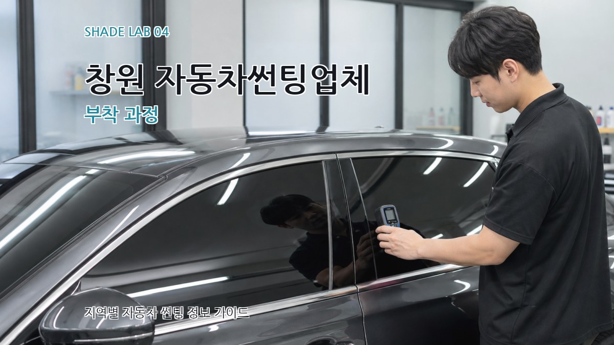 창원 자동차썬팅업체 부착 과정