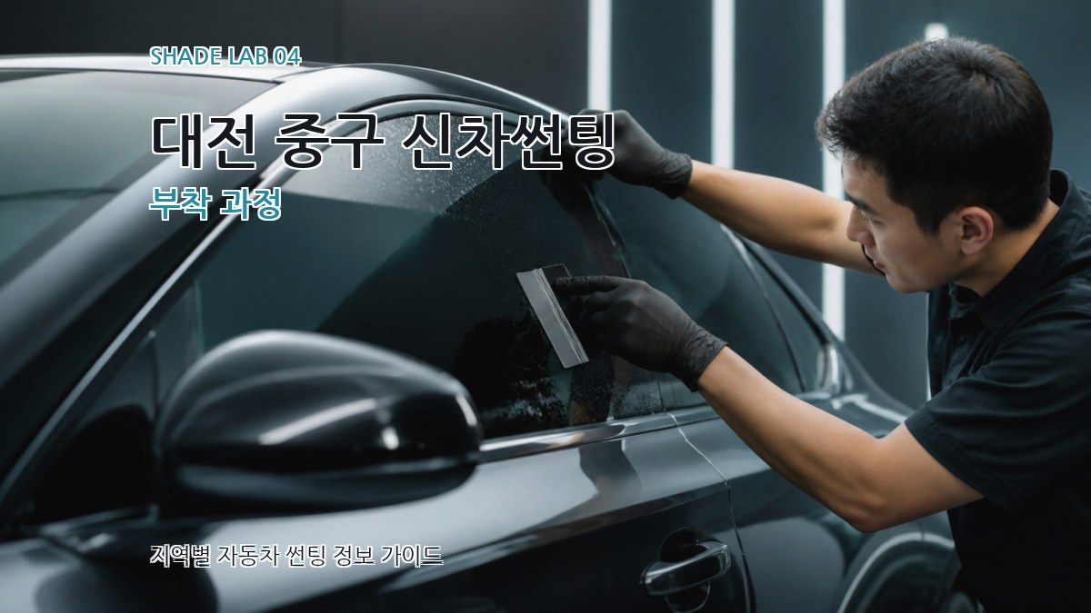 대전 중구 신차썬팅 부착 과정