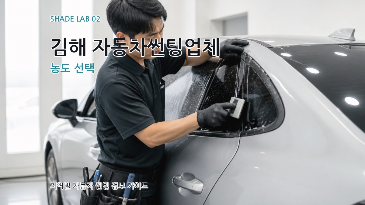김해 자동차썬팅업체 농도 선택