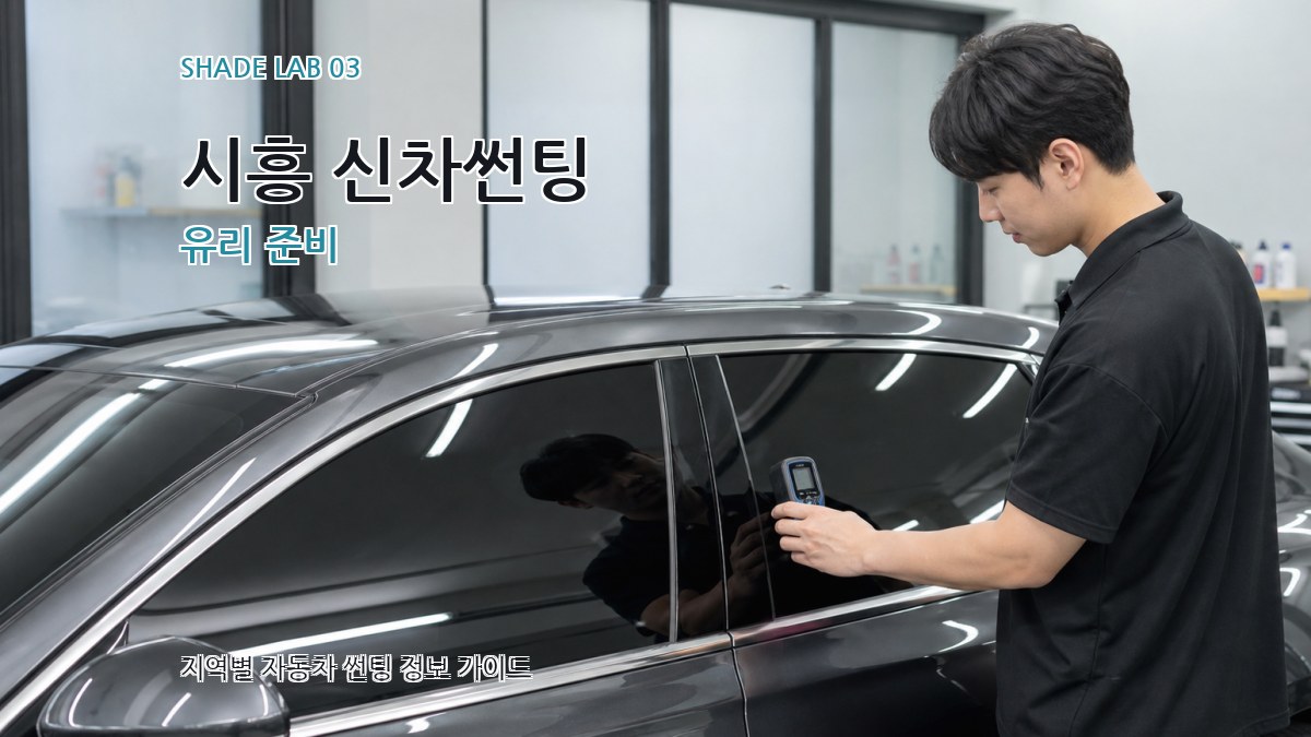 시흥 신차썬팅 유리 준비
