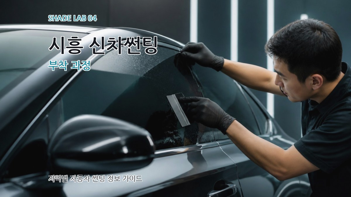 시흥 신차썬팅 부착 과정