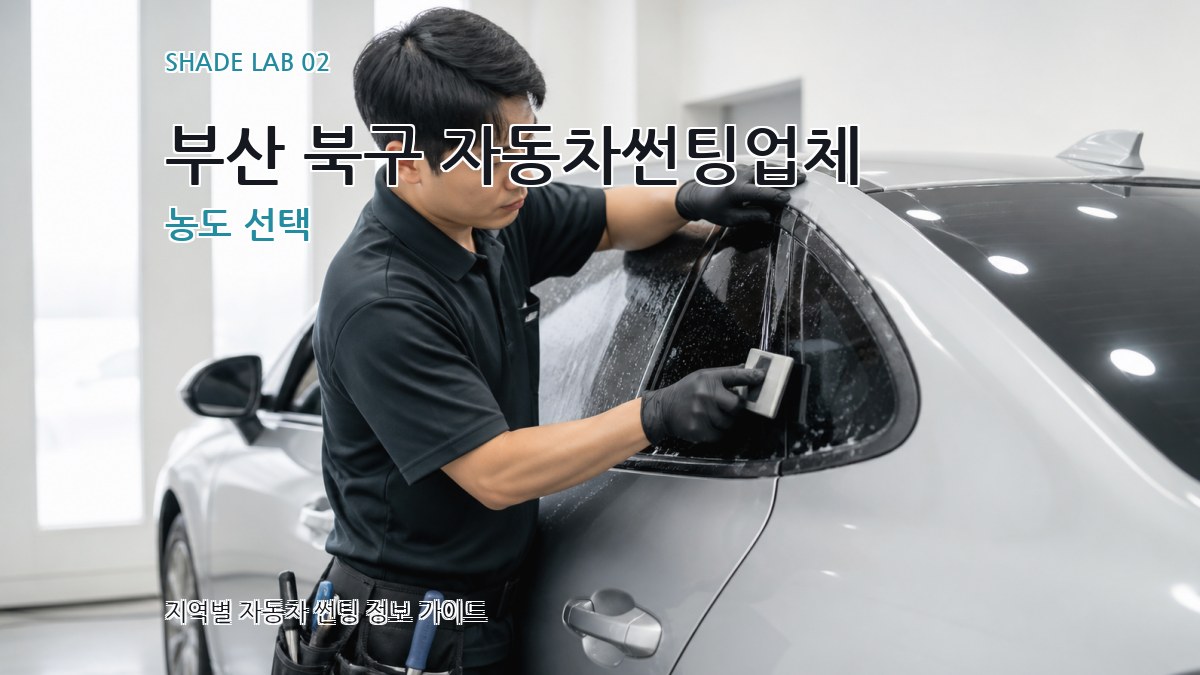 부산 북구 자동차썬팅업체 농도 선택