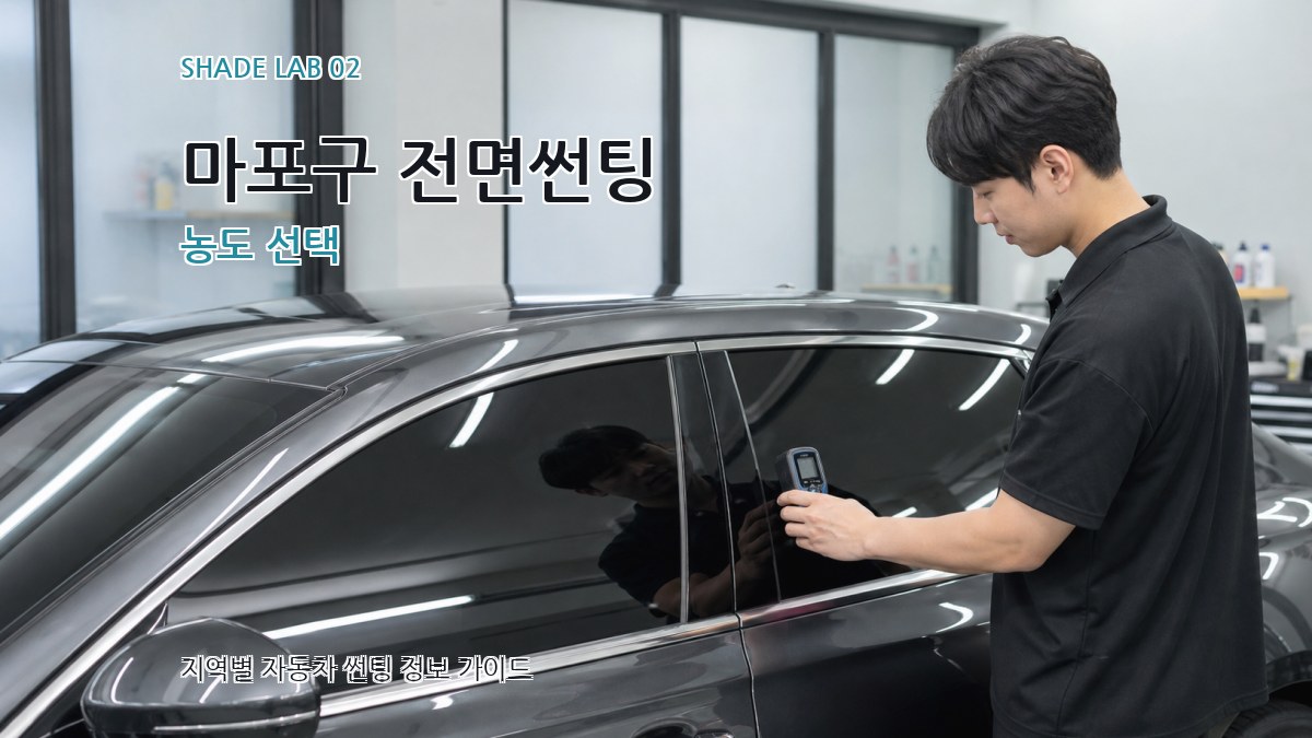 마포구 전면썬팅 농도 선택