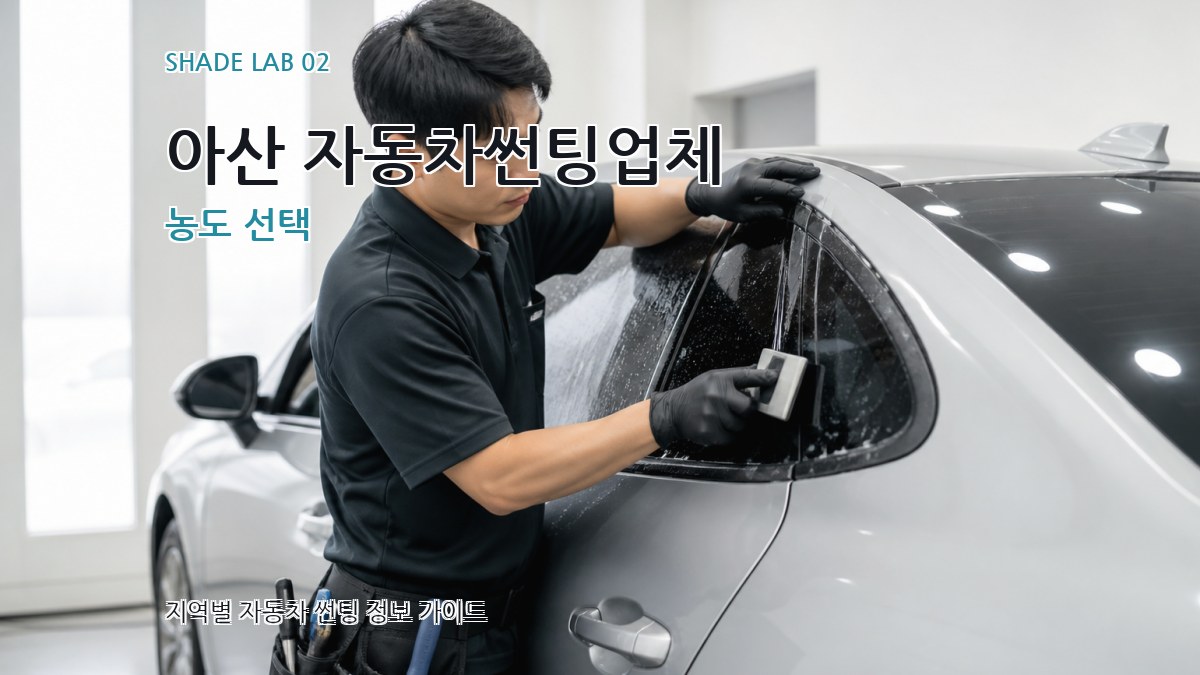 아산 자동차썬팅업체 농도 선택