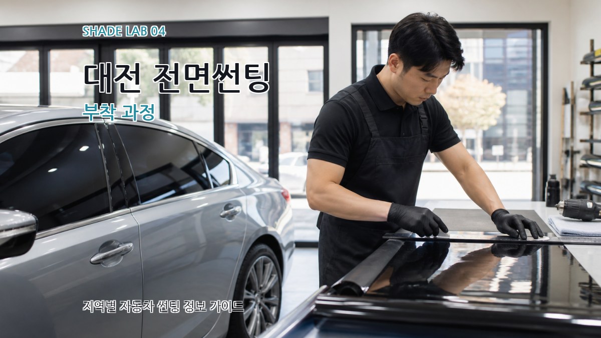대전 전면썬팅 부착 과정