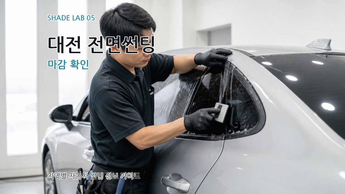 대전 전면썬팅 마감 확인