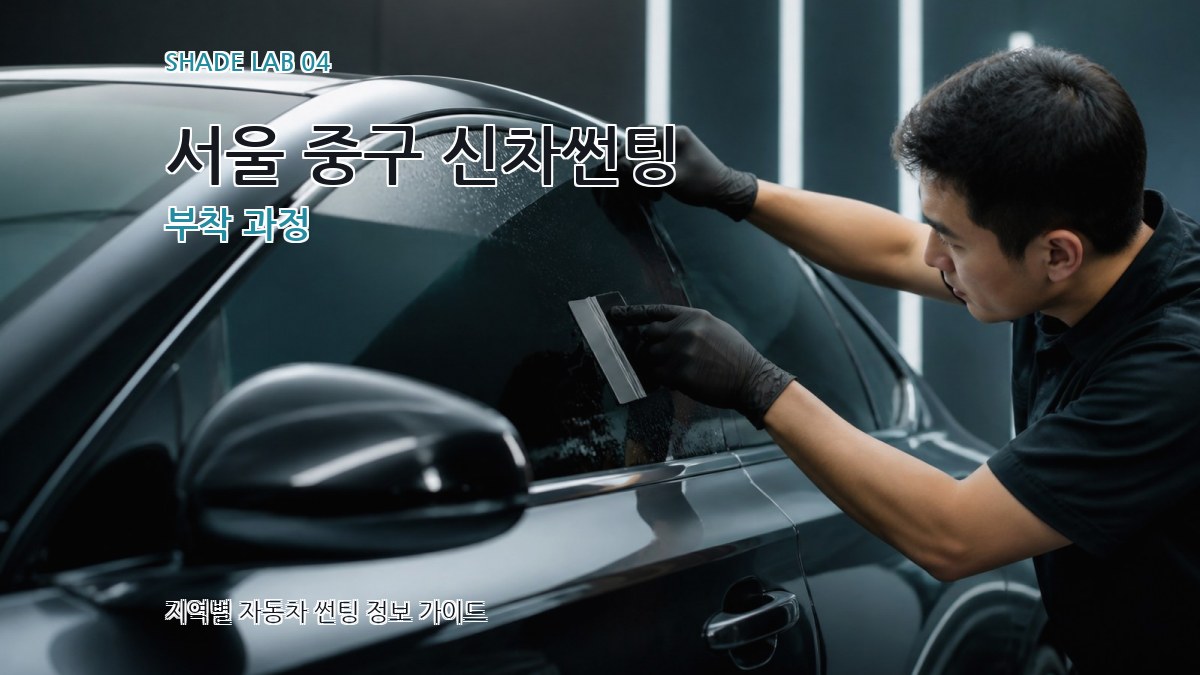 서울 중구 신차썬팅 부착 과정