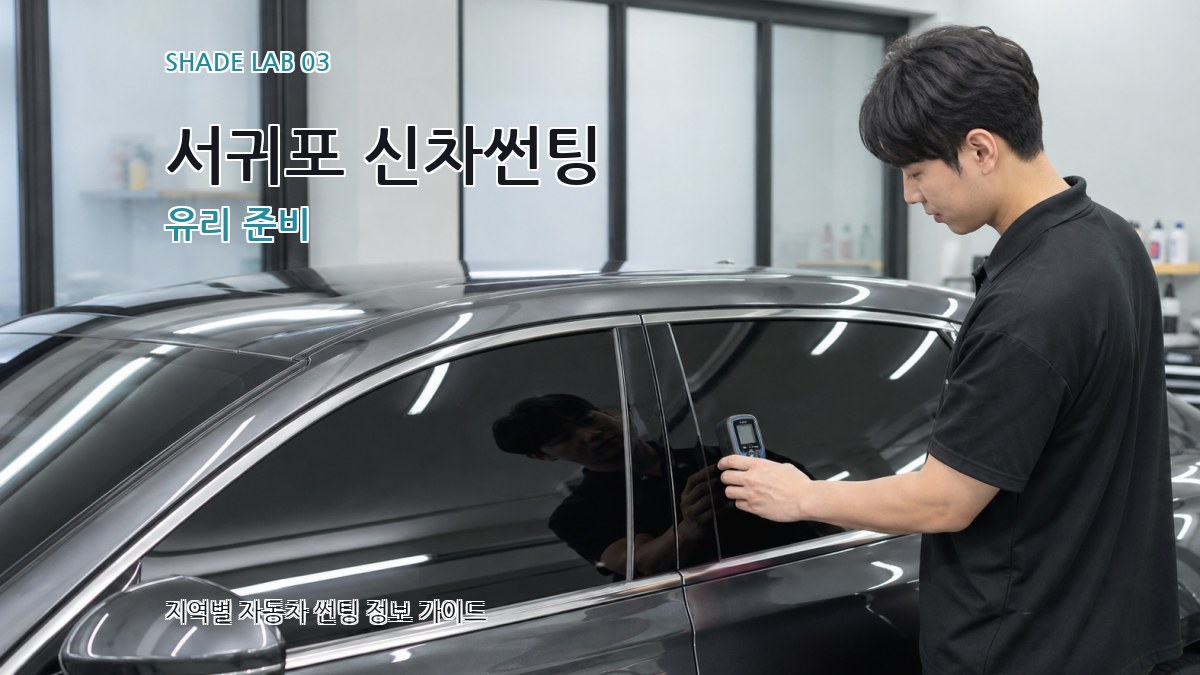 서귀포 신차썬팅 유리 준비