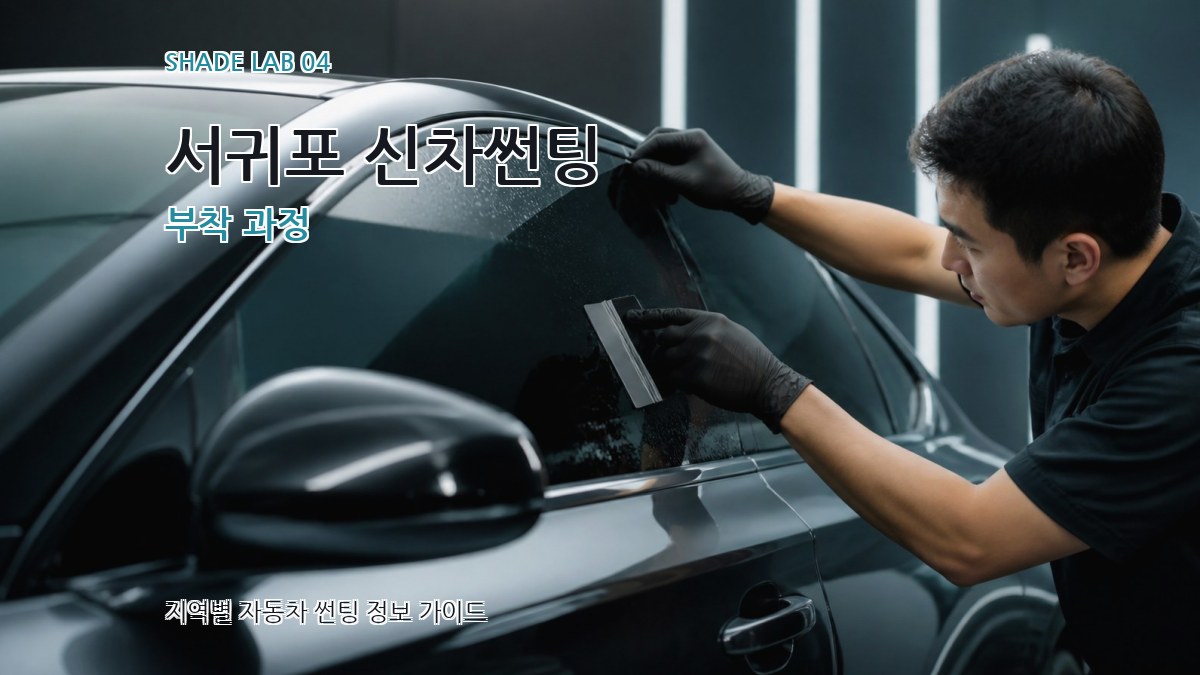서귀포 신차썬팅 부착 과정