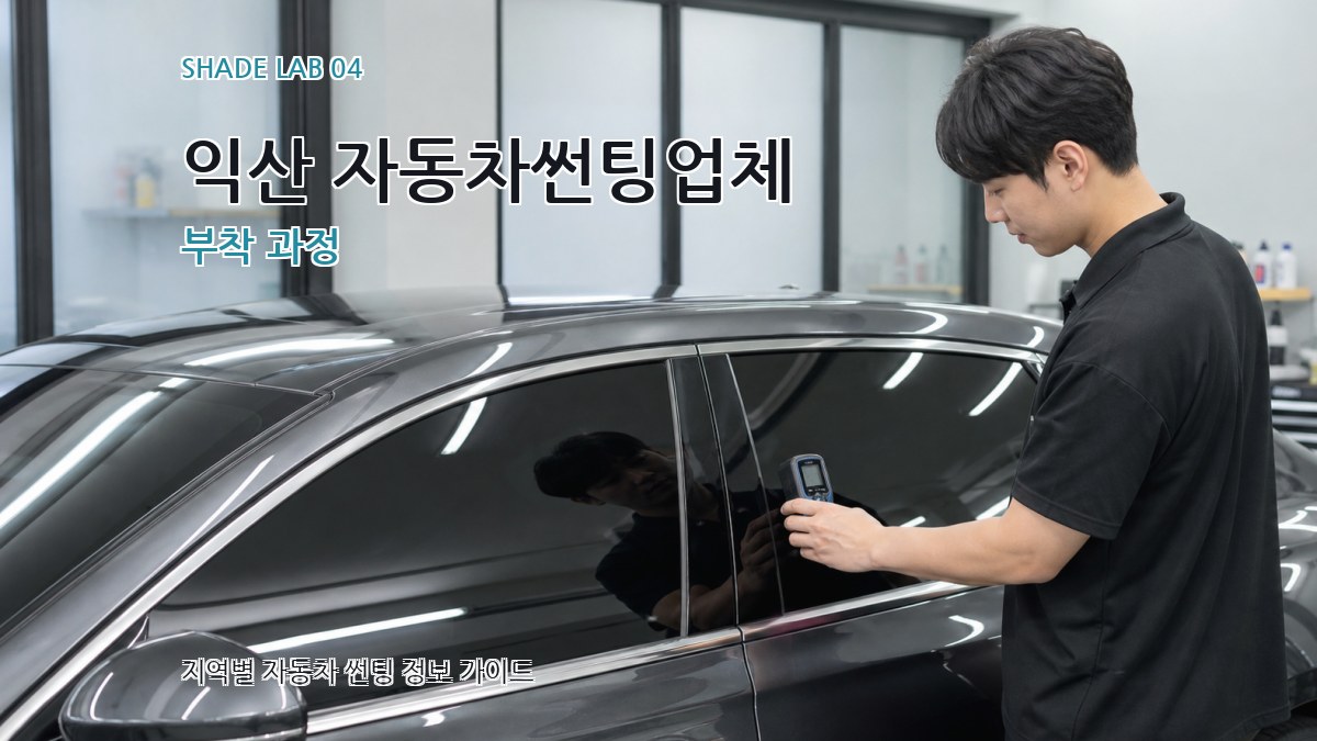 익산 자동차썬팅업체 부착 과정