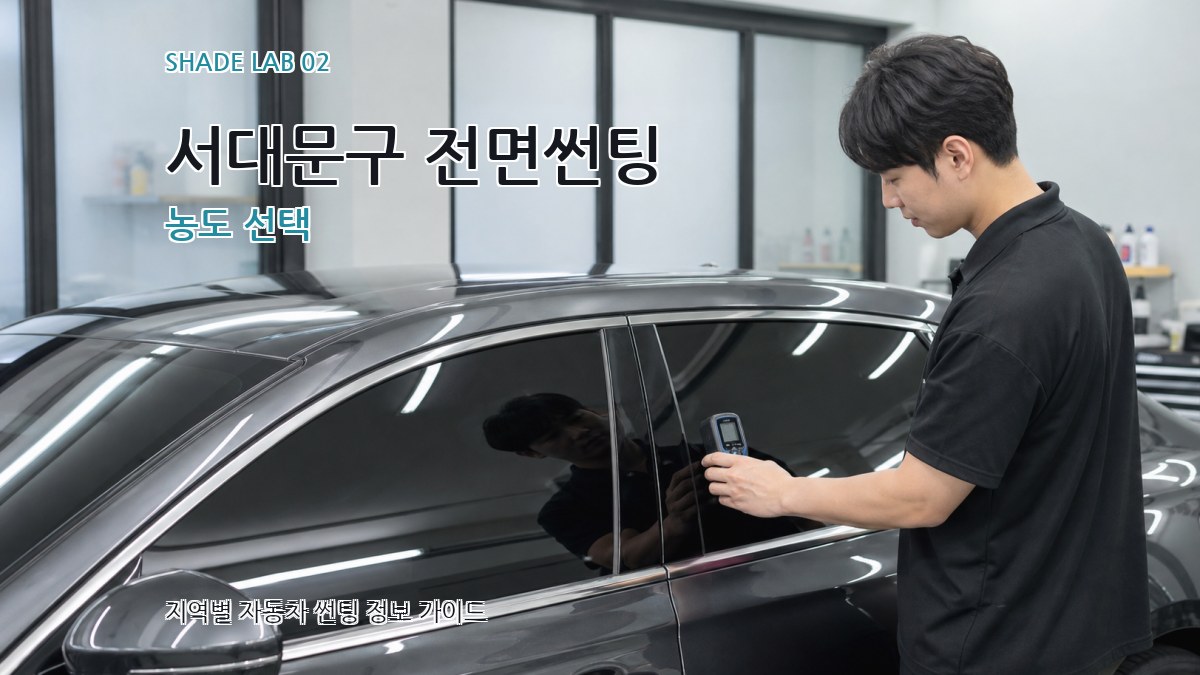 서대문구 전면썬팅 농도 선택