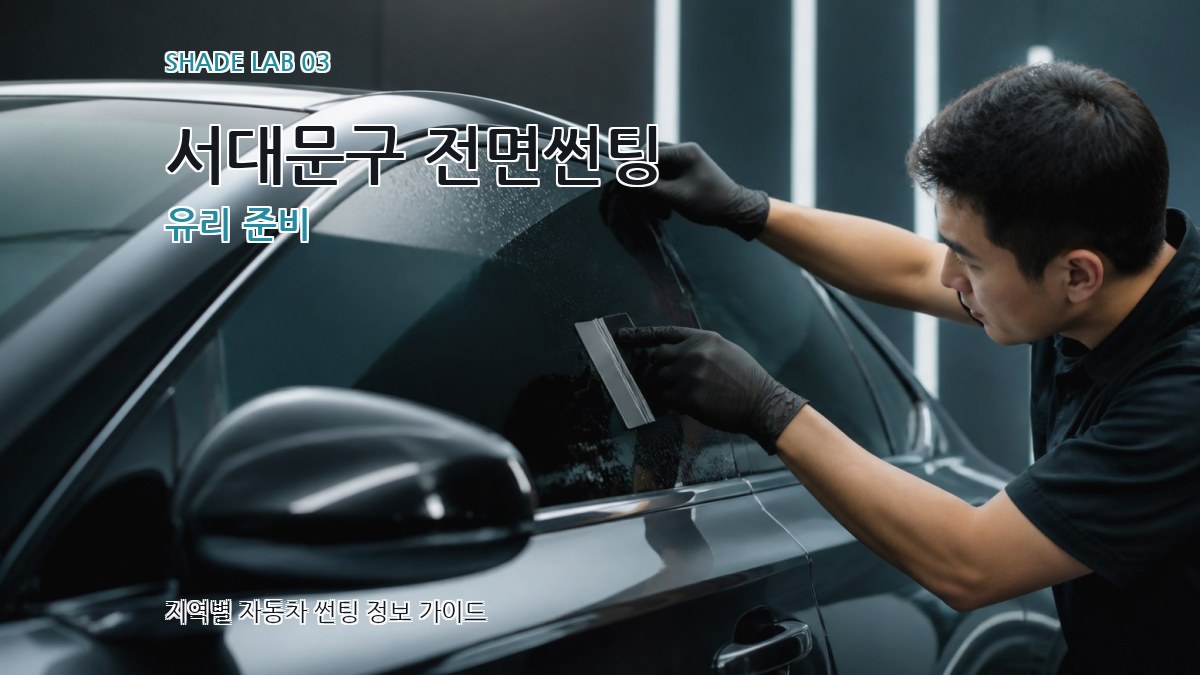 서대문구 전면썬팅 유리 준비