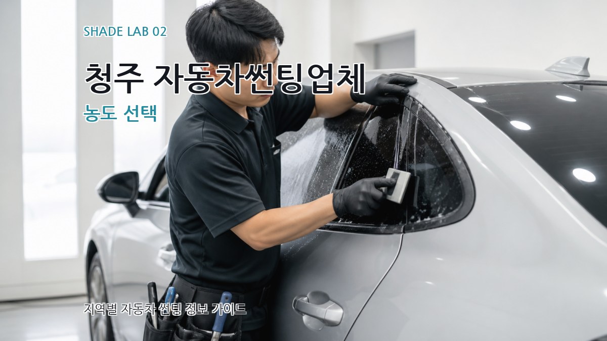 청주 자동차썬팅업체 농도 선택
