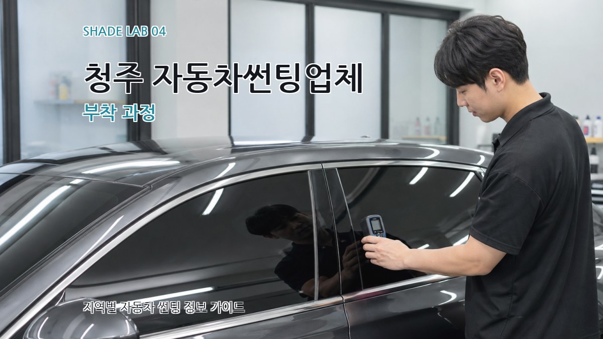 청주 자동차썬팅업체 부착 과정