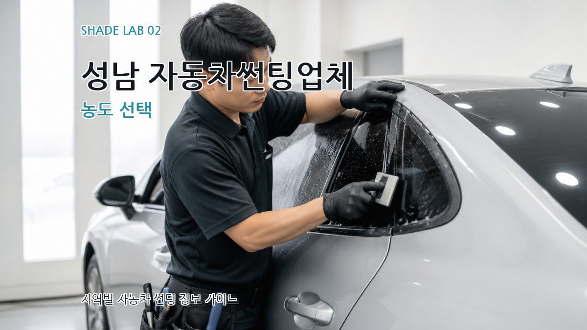 성남 자동차썬팅업체 농도 선택