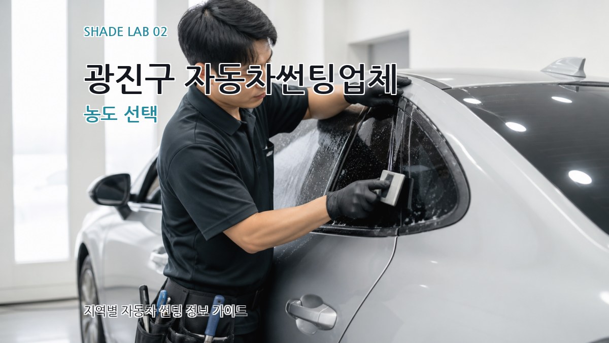 광진구 자동차썬팅업체 농도 선택