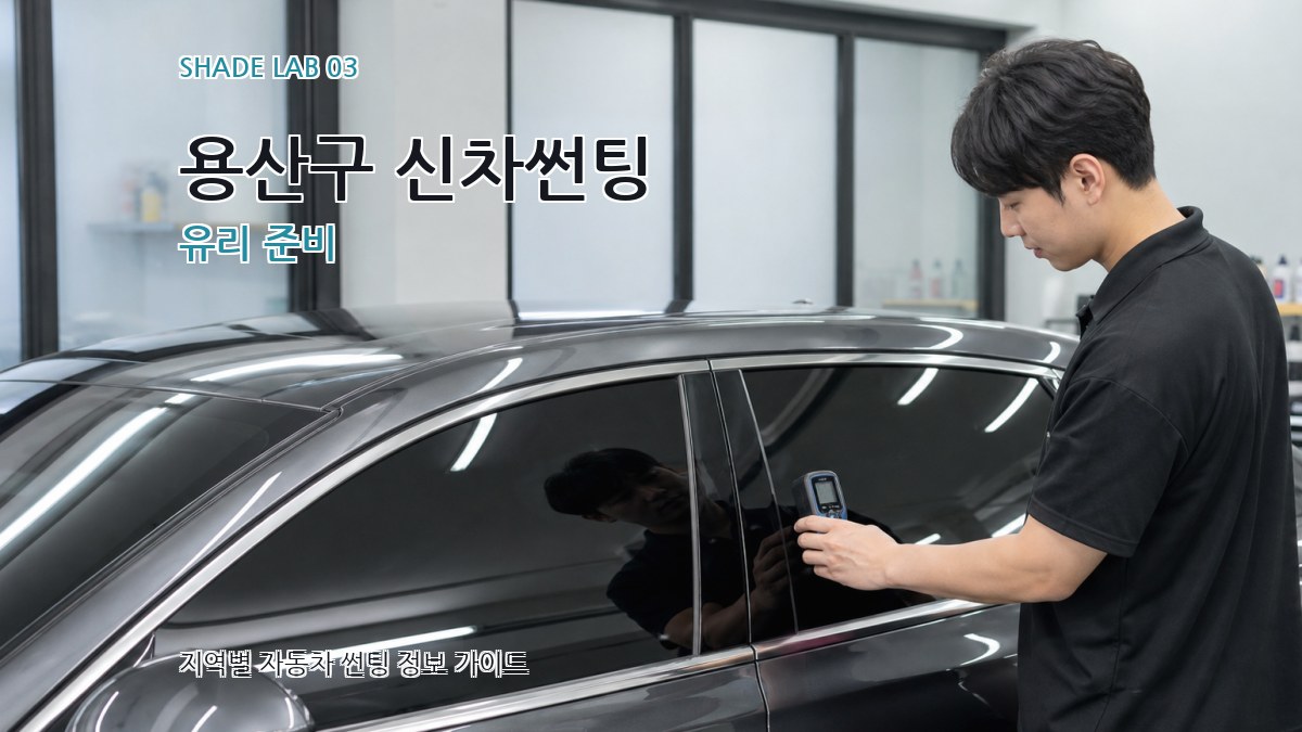 용산구 신차썬팅 유리 준비