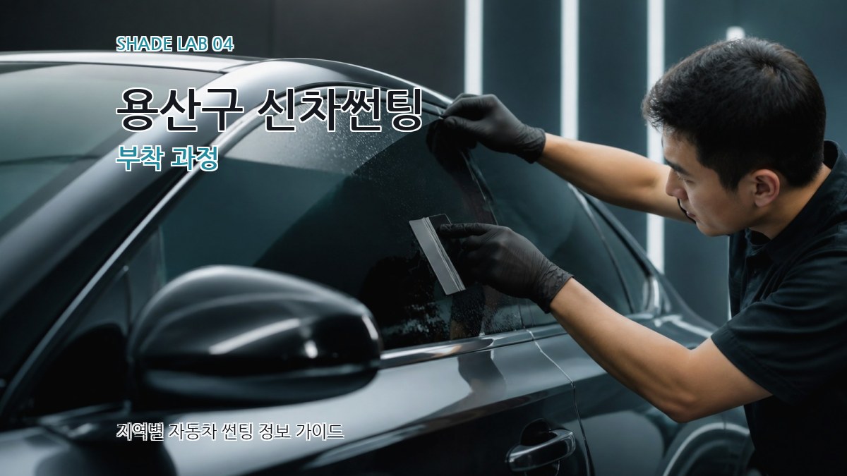 용산구 신차썬팅 부착 과정