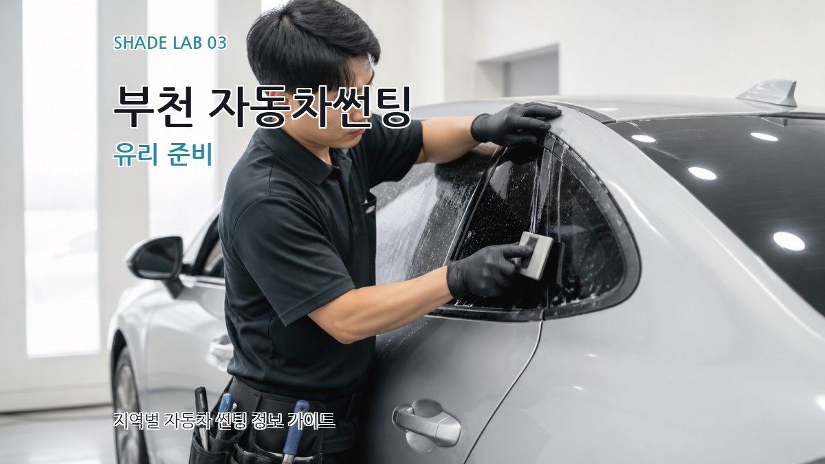 부천 자동차썬팅 유리 준비