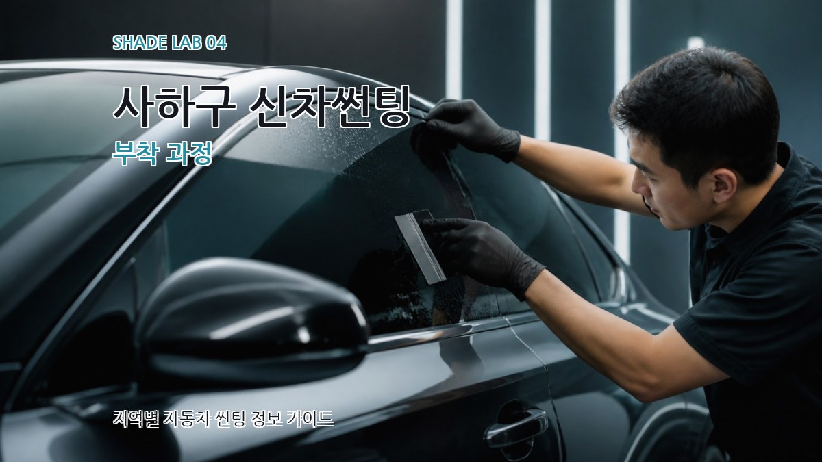 사하구 신차썬팅 부착 과정