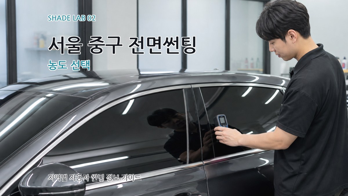 서울 중구 전면썬팅 농도 선택