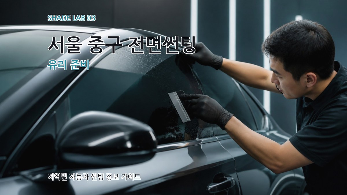 서울 중구 전면썬팅 유리 준비