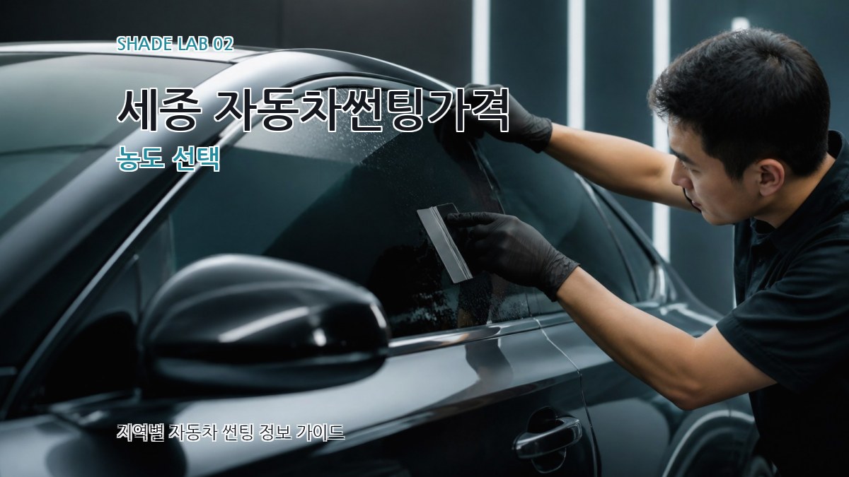 세종 자동차썬팅가격 농도 선택