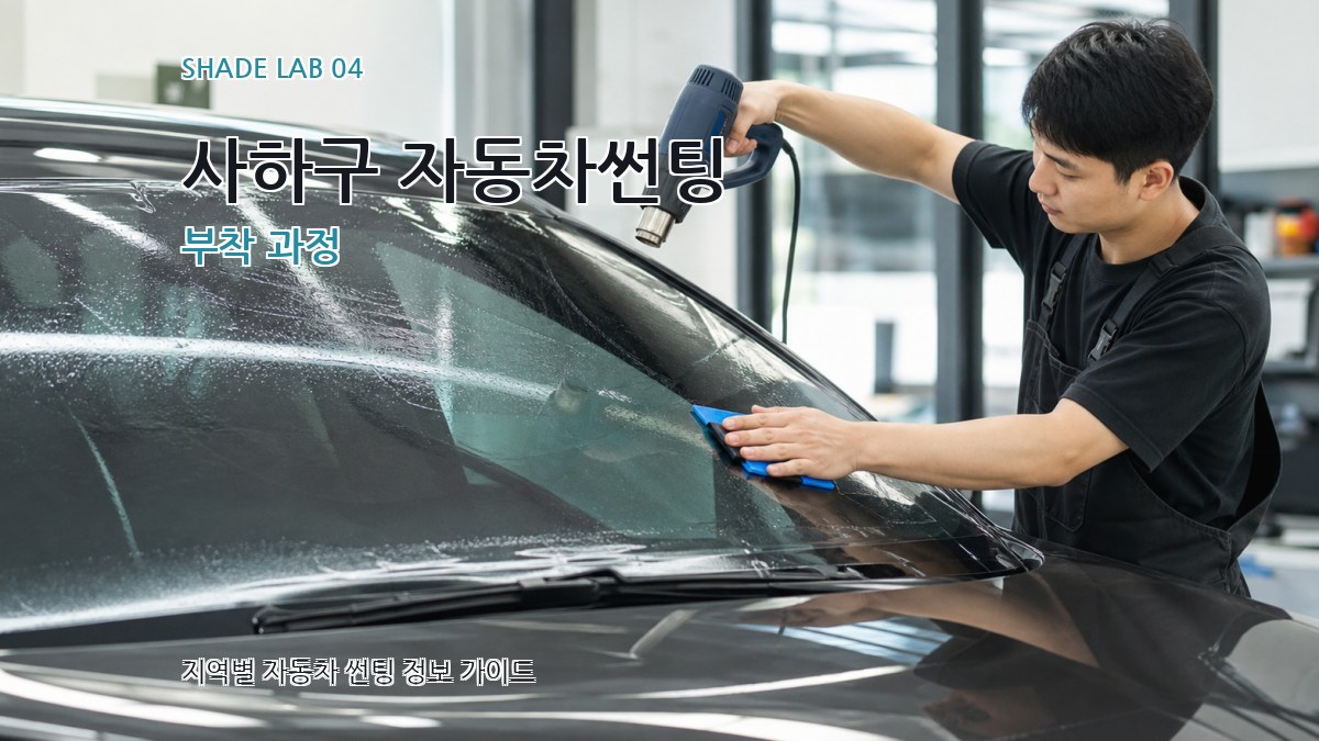 사하구 자동차썬팅 부착 과정